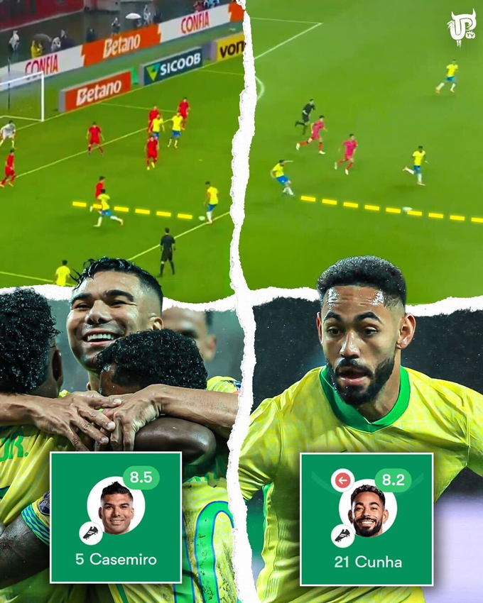 Casemiro và Cunha cùng kiến tạo trong chiến thắng của Brazil