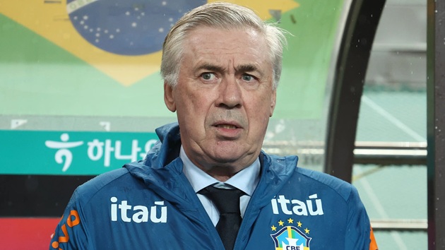 Ancelotti đặt mục tiêu vô địch cùng Brazil, mong chung kết gặp Ý